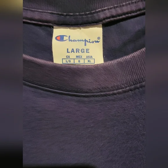 Men's Champion Blue and Gold Tee shirt - Picture 3 of 6